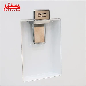 نمای نزدیک از آبسردکن یخچال فریزر کمبی هیمالیا مدل select سفید متالیک